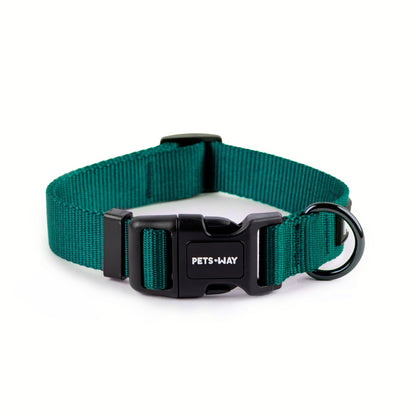 Pet Dog Solid Color Collar Polyester Webbing - InuMeow.