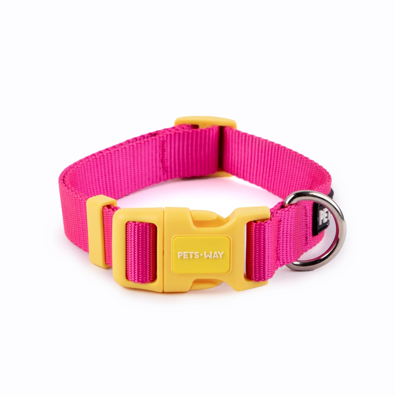 Pet Dog Solid Color Collar Polyester Webbing - InuMeow.