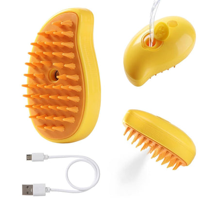 3 in 1  Steaming Pet Hairbrush for Dogs and Cats - InuMeow