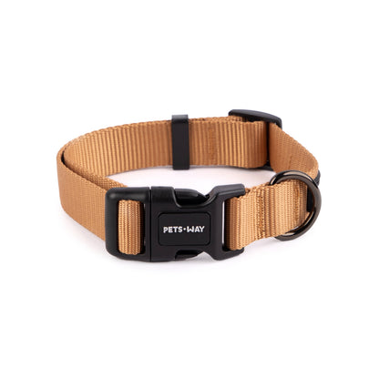 Pet Dog Solid Color Collar Polyester Webbing - InuMeow.