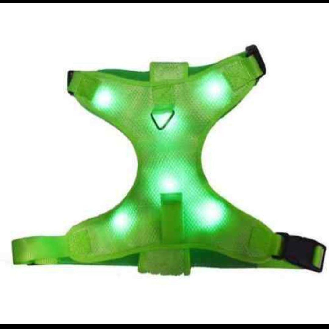 Pet Dog Glowing LED Solid Nylon Harness - InuMeow.