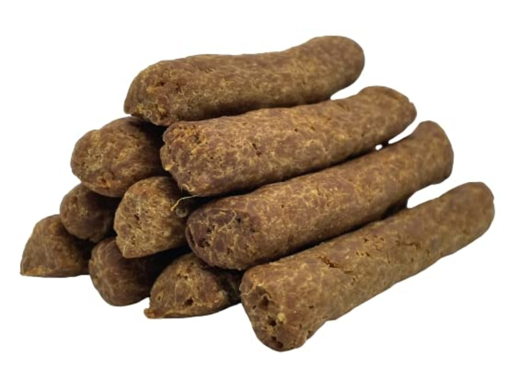 Chicken Liver and Raagi Sticks Treats for Dogs & Cats  (300gm. Pack of 2x150gm) - InuMeow