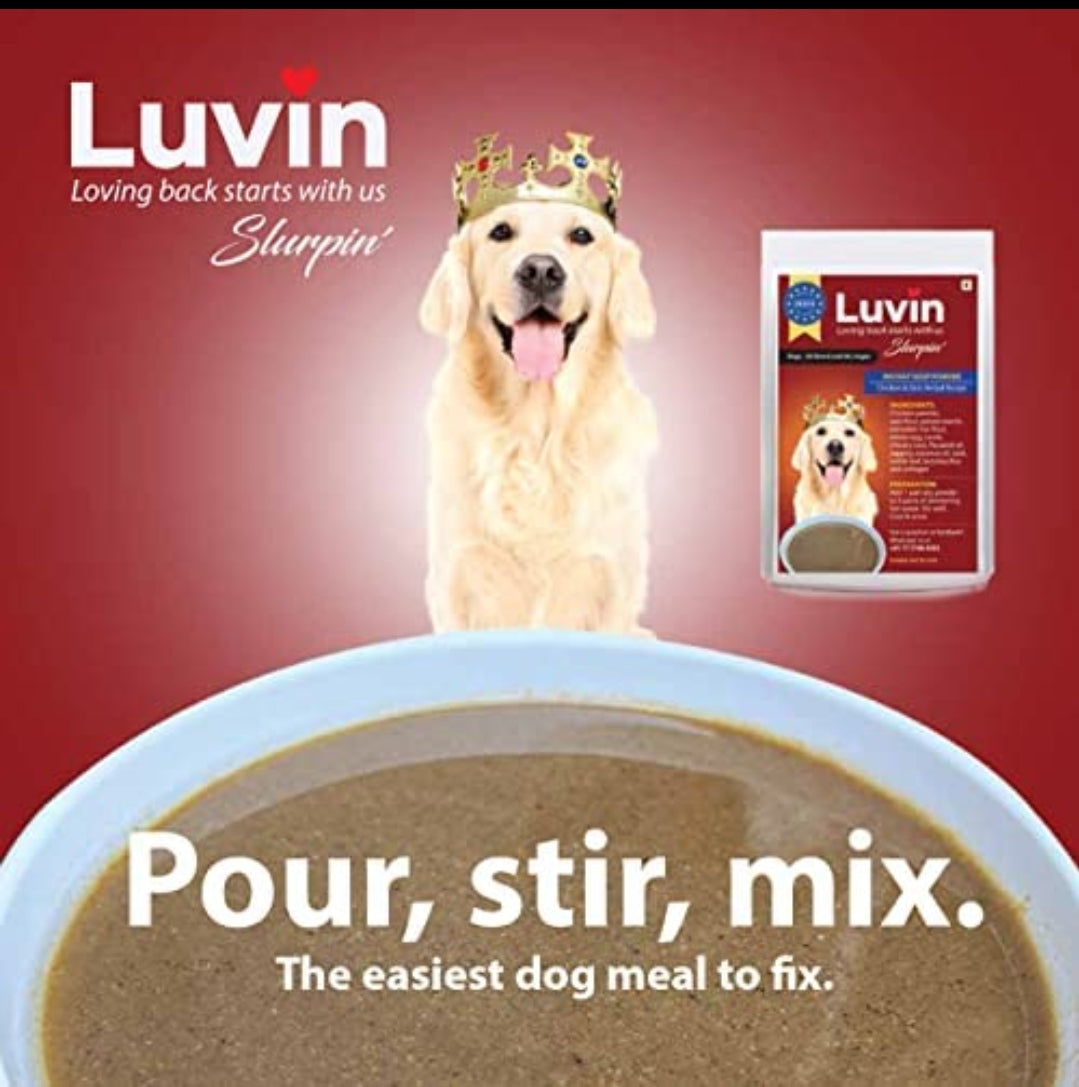 Instant Chicken Flavour Soup Powder for Dogs (240gm Pack of 2x120gm) - InuMeow