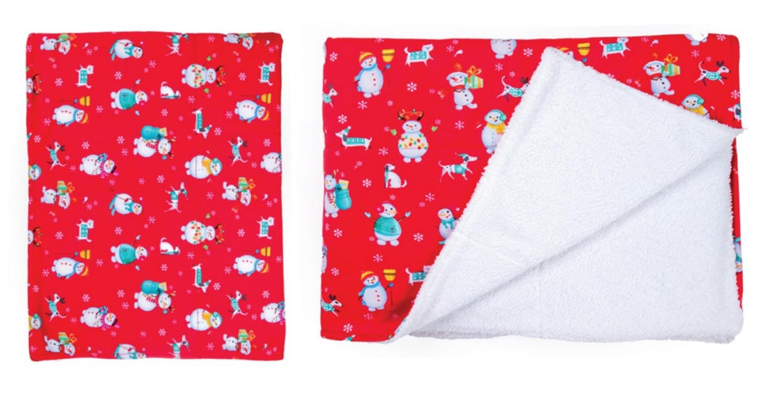 Pet Dog Cotton Printed Stylish Warm Winter Blanket.