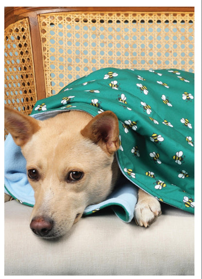 Pet Dog Cotton Printed Stylish Warm Winter Blanket.