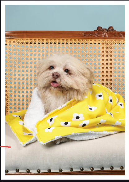 Pet Dog Cotton Printed Stylish Warm Winter Blanket.