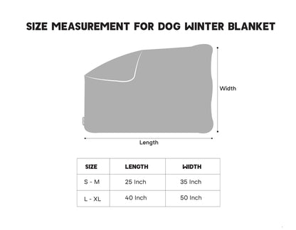 Pet Dog Cotton Printed Stylish Warm Winter Blanket.