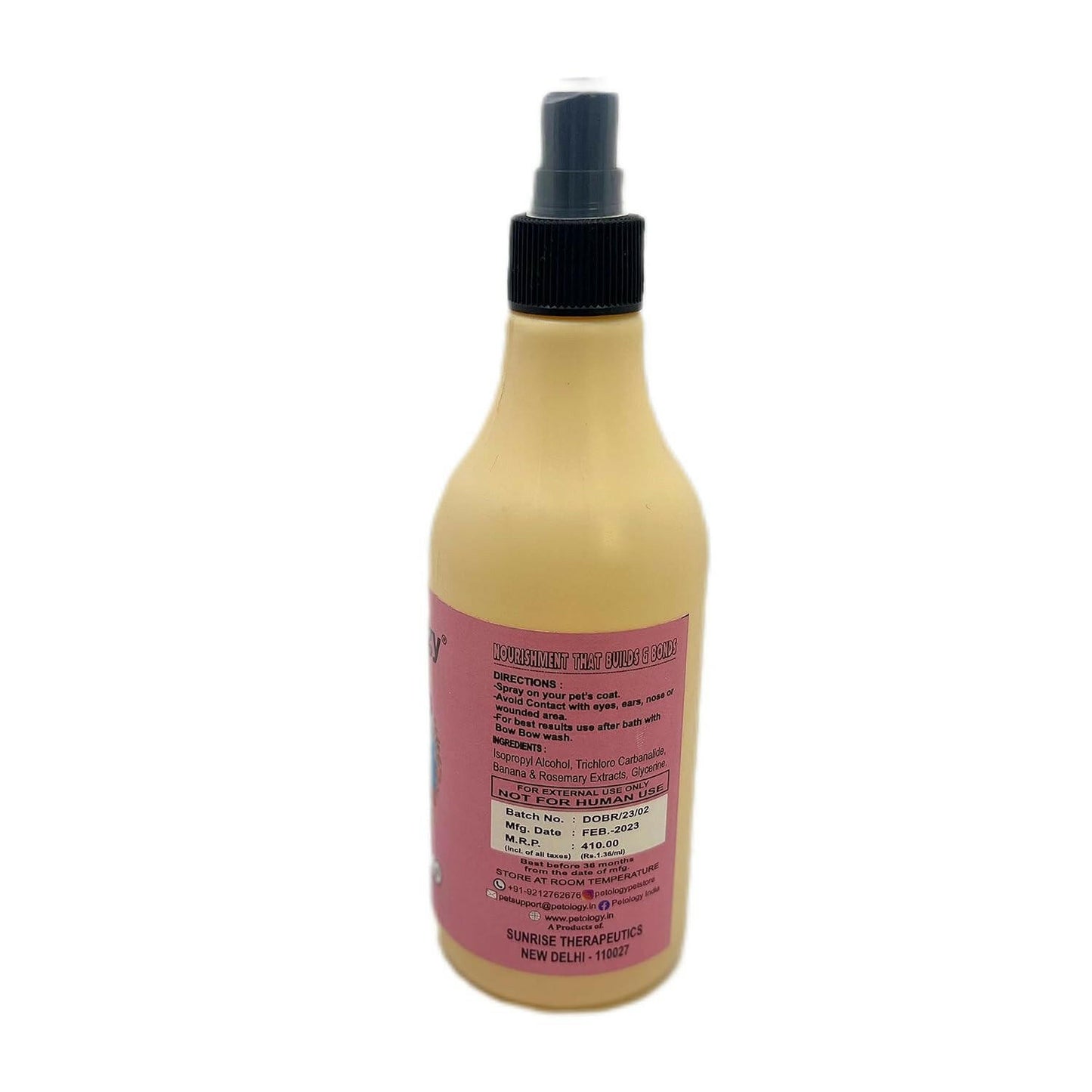 Banana and Pink Rose Bow Bow Wash Dog Shampoo - InuMeow.