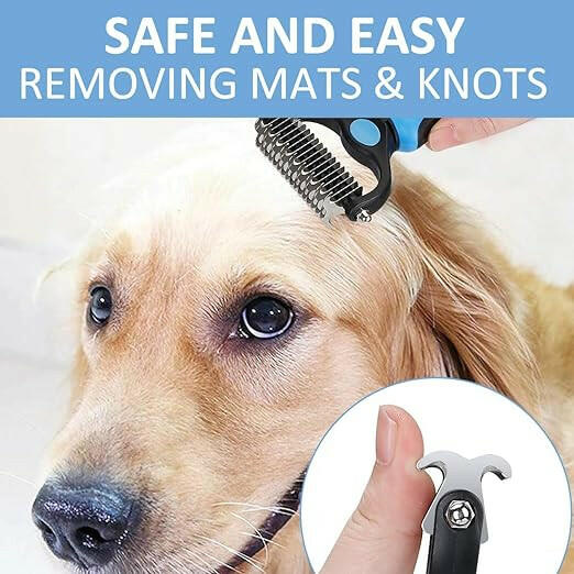 Tangles Removing and Deshedding and Dematting brush for Dogs and Cats - InuMeow.