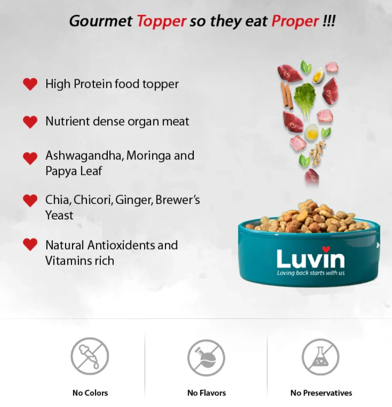 Herbal Gourmet Food Topper for Dogs & Cats (120gm) - InuMeow