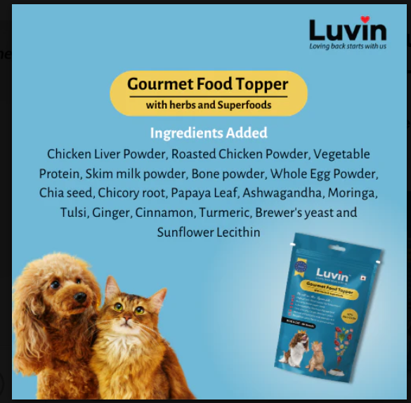 Herbal Gourmet Food Topper for Dogs & Cats (120gm) - InuMeow