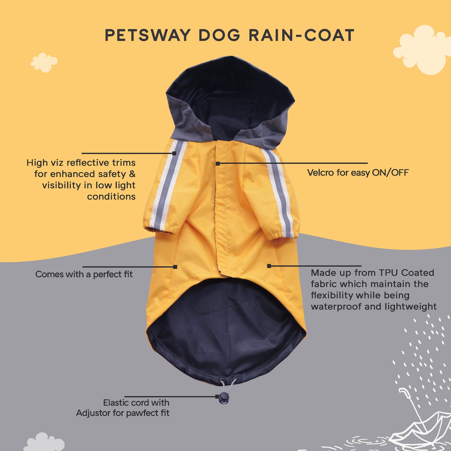 Best Quality Rain Coats with Hoodie for Dogs - InuMeow.